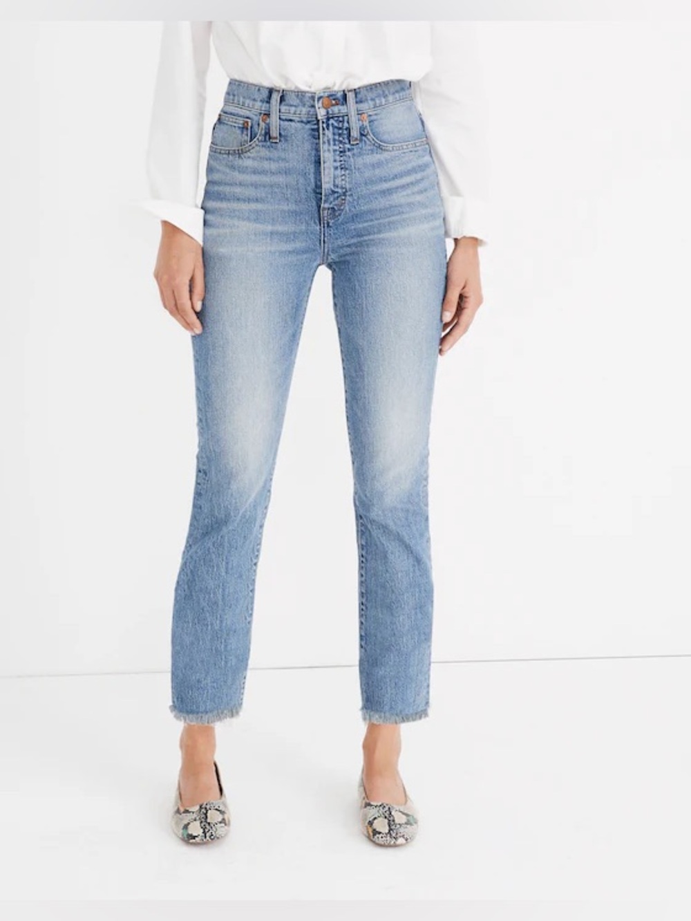 Madewell The Perfect Vintage Jean Size 30 Ainsworth Wash NWT Raw Hem